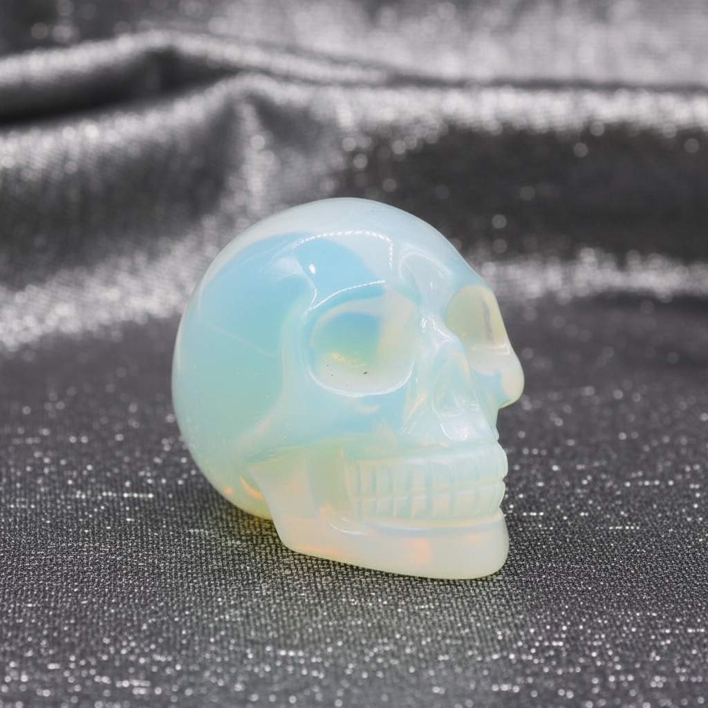 Gemstone Small Skull - Opalite