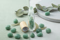 Gemstone Essential Oil Roller Bottle - Aventurine - Wooden Cap