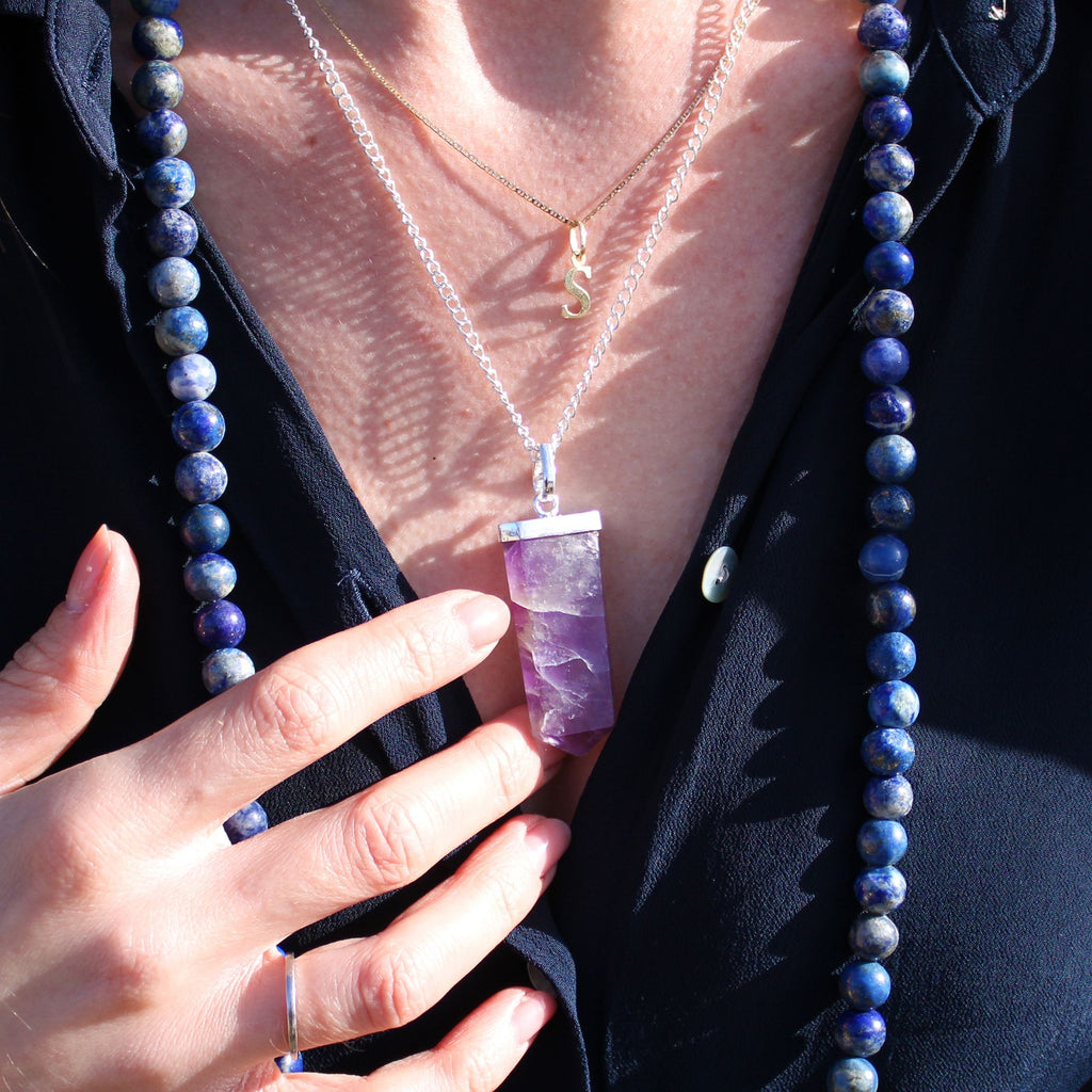 Flat Pendant - Amethyst