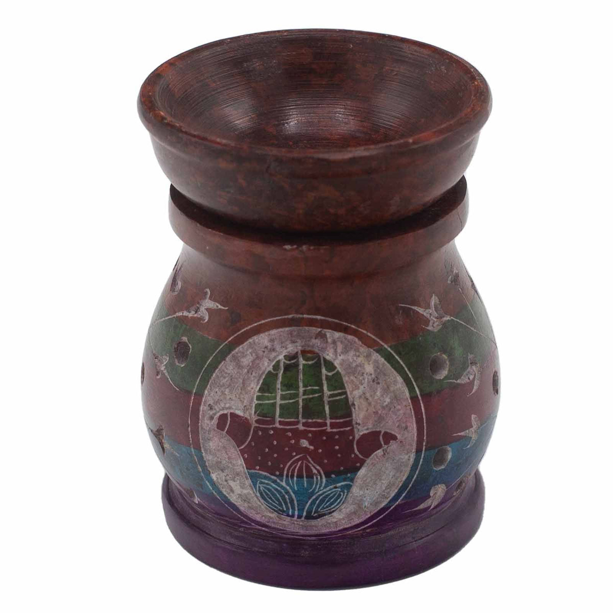 Soapstone Oil Burner - Hamsa