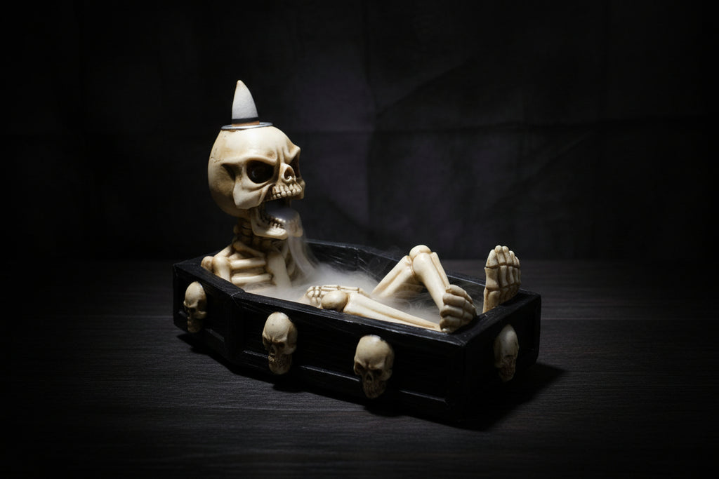 Backflow Incense Burner - Skeleton in a Coffin