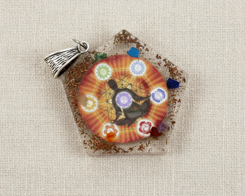 Orgonite Chakra Power Pendant - Hexagon