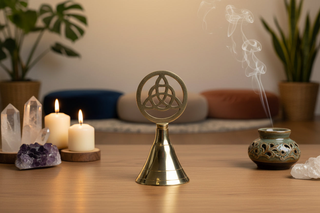 Altar Brass Bell - Triquetra