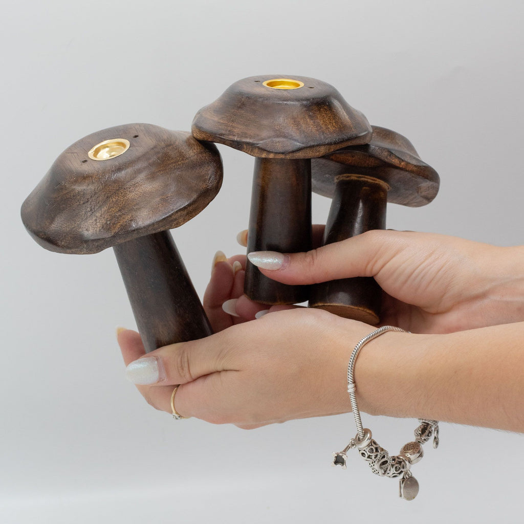 Set of 3 Incense Burner Mushrooms