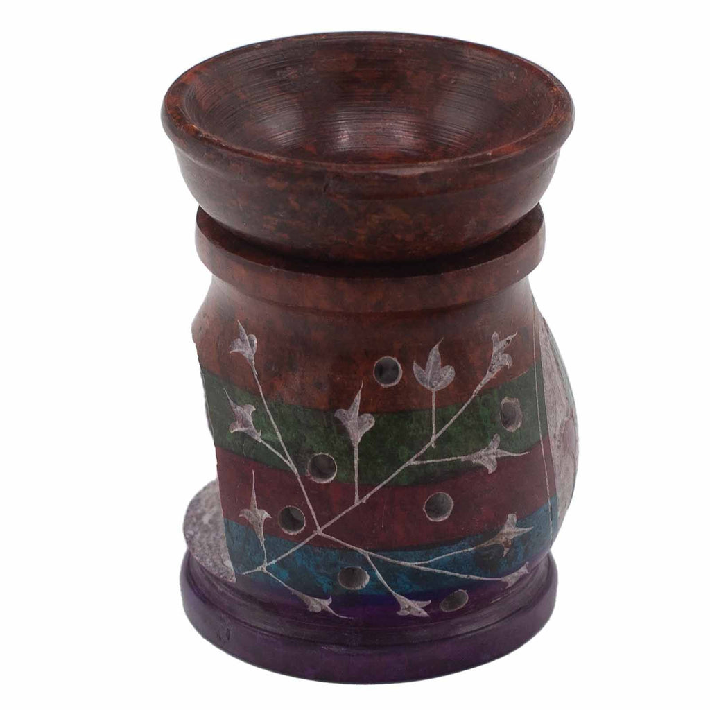 Soapstone Oil Burner - Hamsa