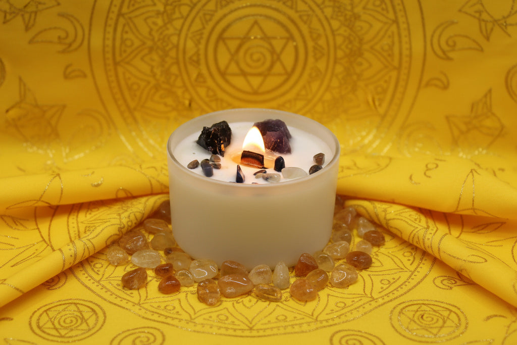 Chakra Crystal Candles - Solar Plexus