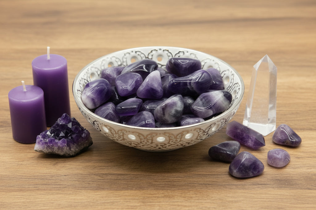 Large Banded Amethyst - Tumbled - 24 pieces