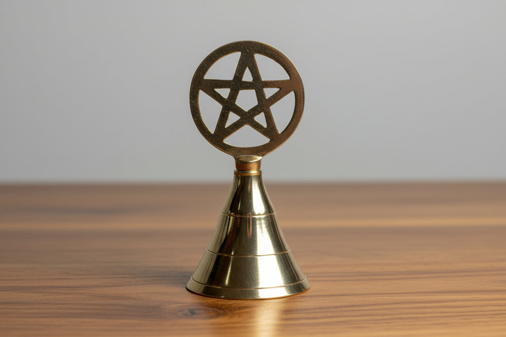 Altar Brass Bell - Pentagram