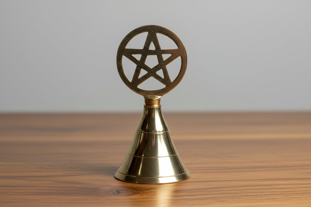 Altar Brass Bell - Pentagram