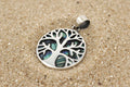 Abalone & Silver Pendant - Tree of Life
