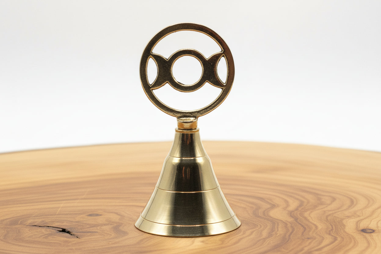 Altar Brass Bell - Three Moon