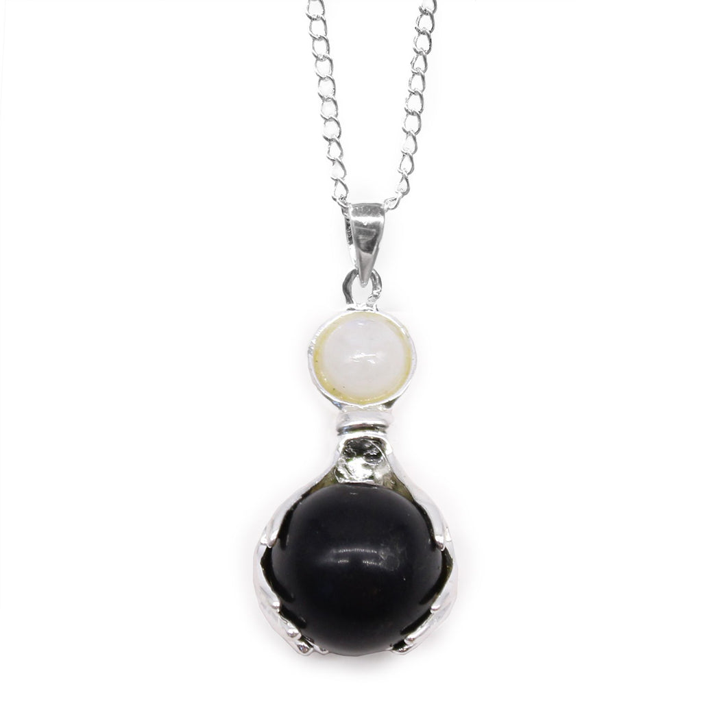 Healing Hands Necklace - Black Agate