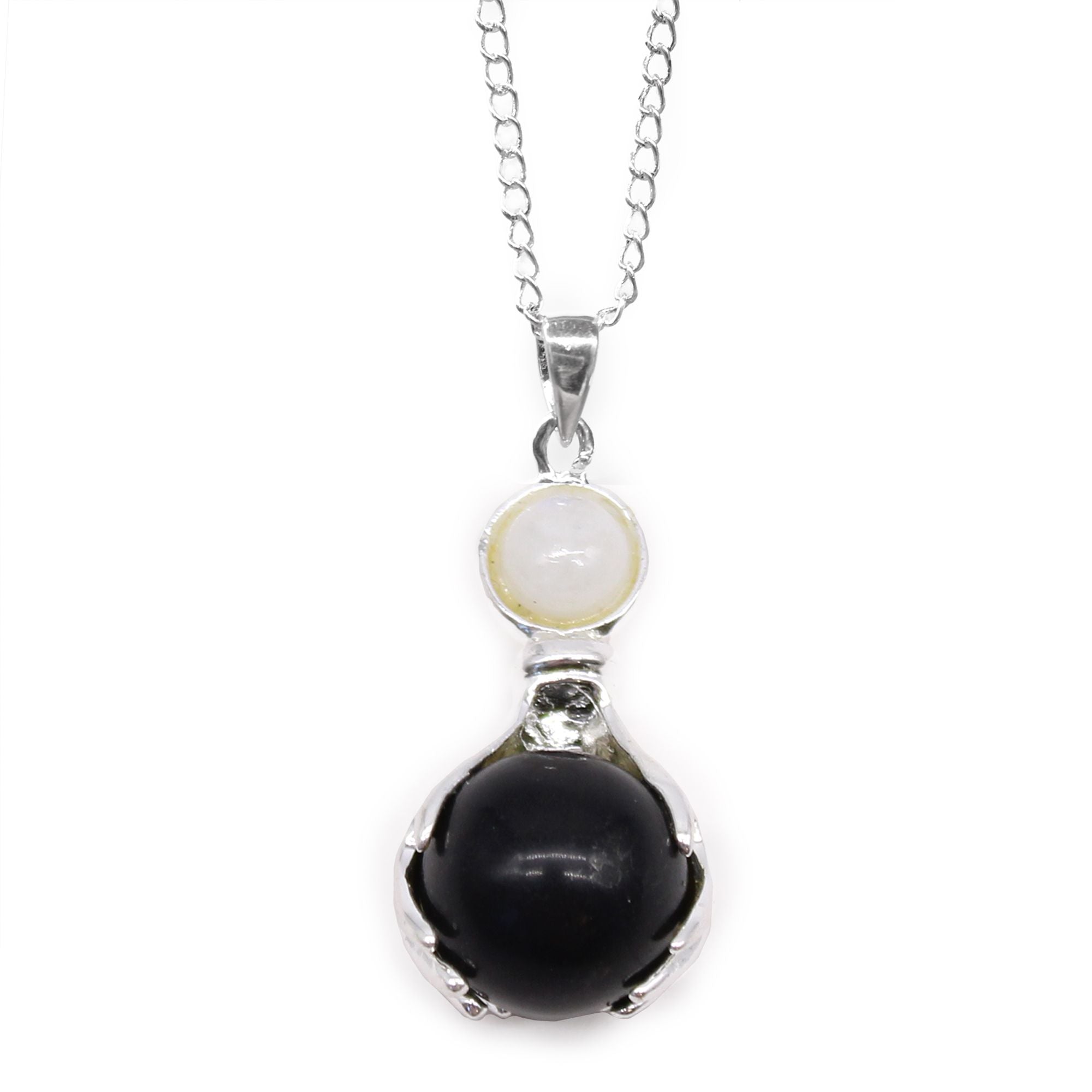 Healing Hands Necklace - Black Agate