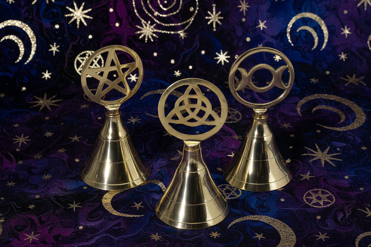 Altar Brass Bell - Pentagram
