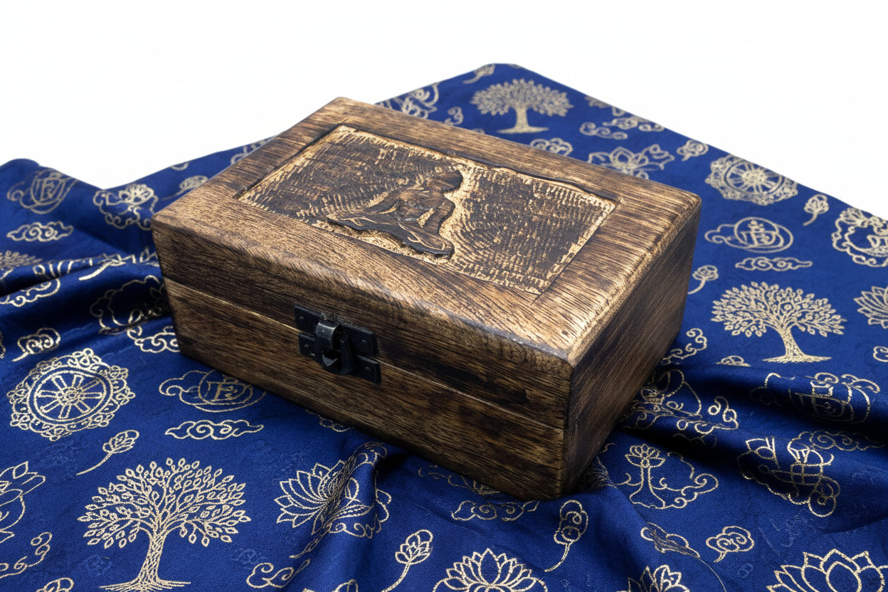 Medium Wooden Keepsake Box - Buddha